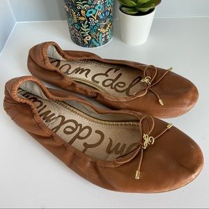 Sam Edelman Felicia Brown Camel Leather Ballet Flats 8